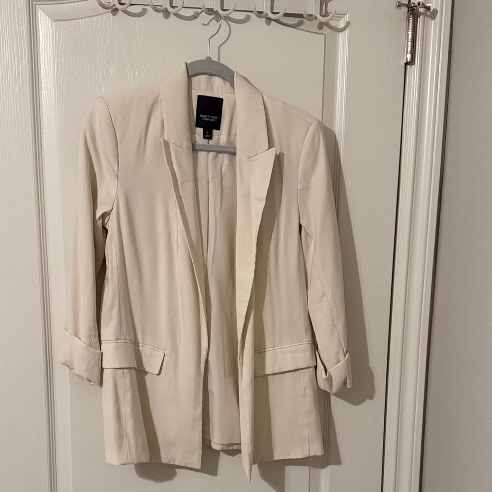 Simply Vera Wang Light Beige Blazer